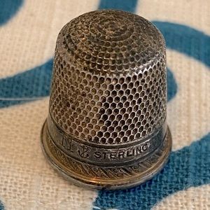 Antique Victorian Stern Bros. Sewing Thimble Sterling Silver 925 Sz 11 1880-1920